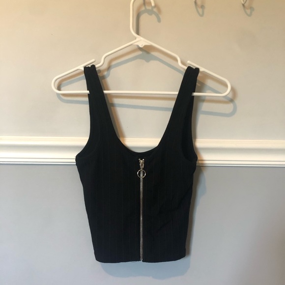Urban Outfitters Tops - Urban Outfitters Black Zip Up Tank Top